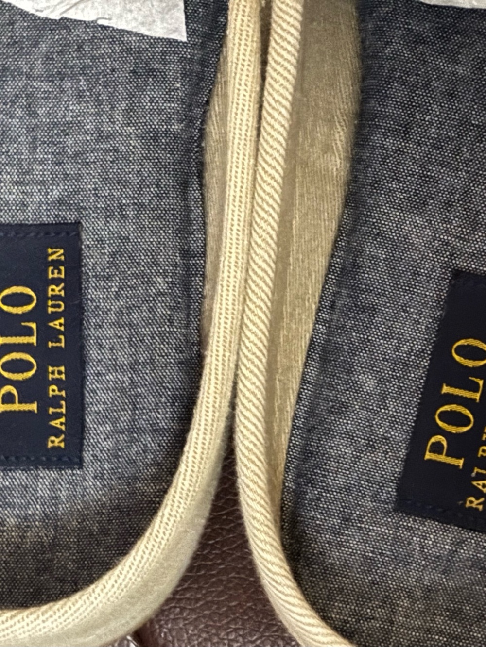 Ralph Lauren Khaki Canvas Slip-On Loafers with White Polo Logo Too BIG 4 ME🥺 - Picture 2 of 6